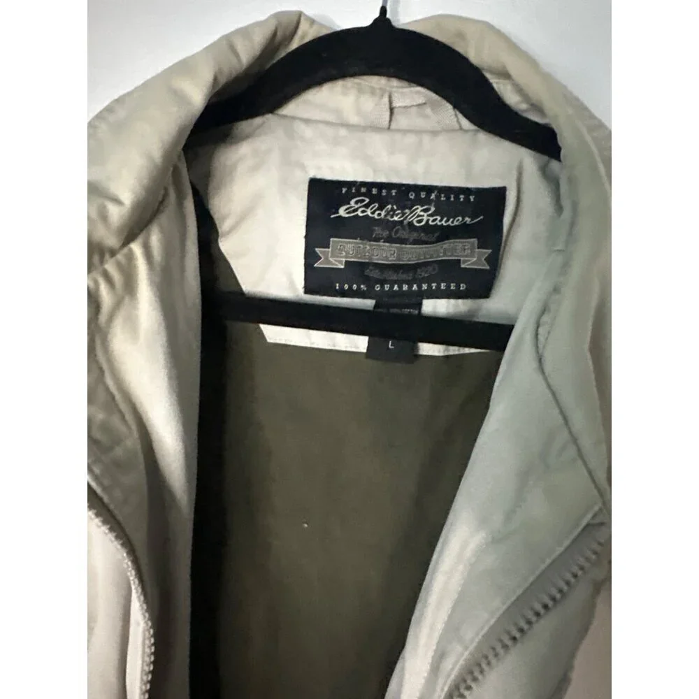 Eddie Bauer Men’s Large Utility Jacket Outdoor Utility VTG Retro Y2K Camping